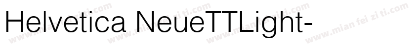 Helvetica NeueTTLight字体转换